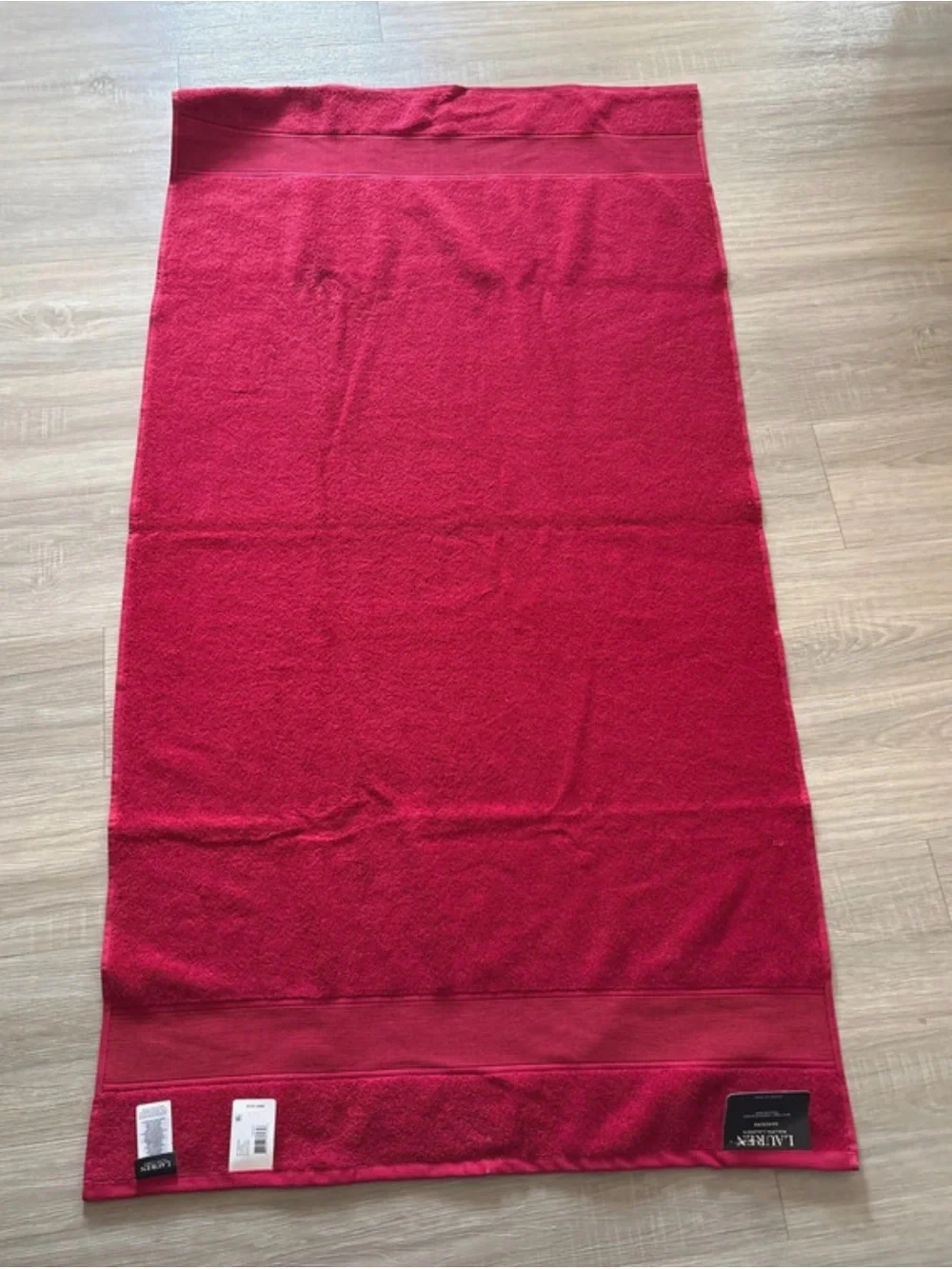 Lauren Ralph Lauren Sanders Red Cotton Bath Towel